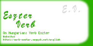 eszter verb business card